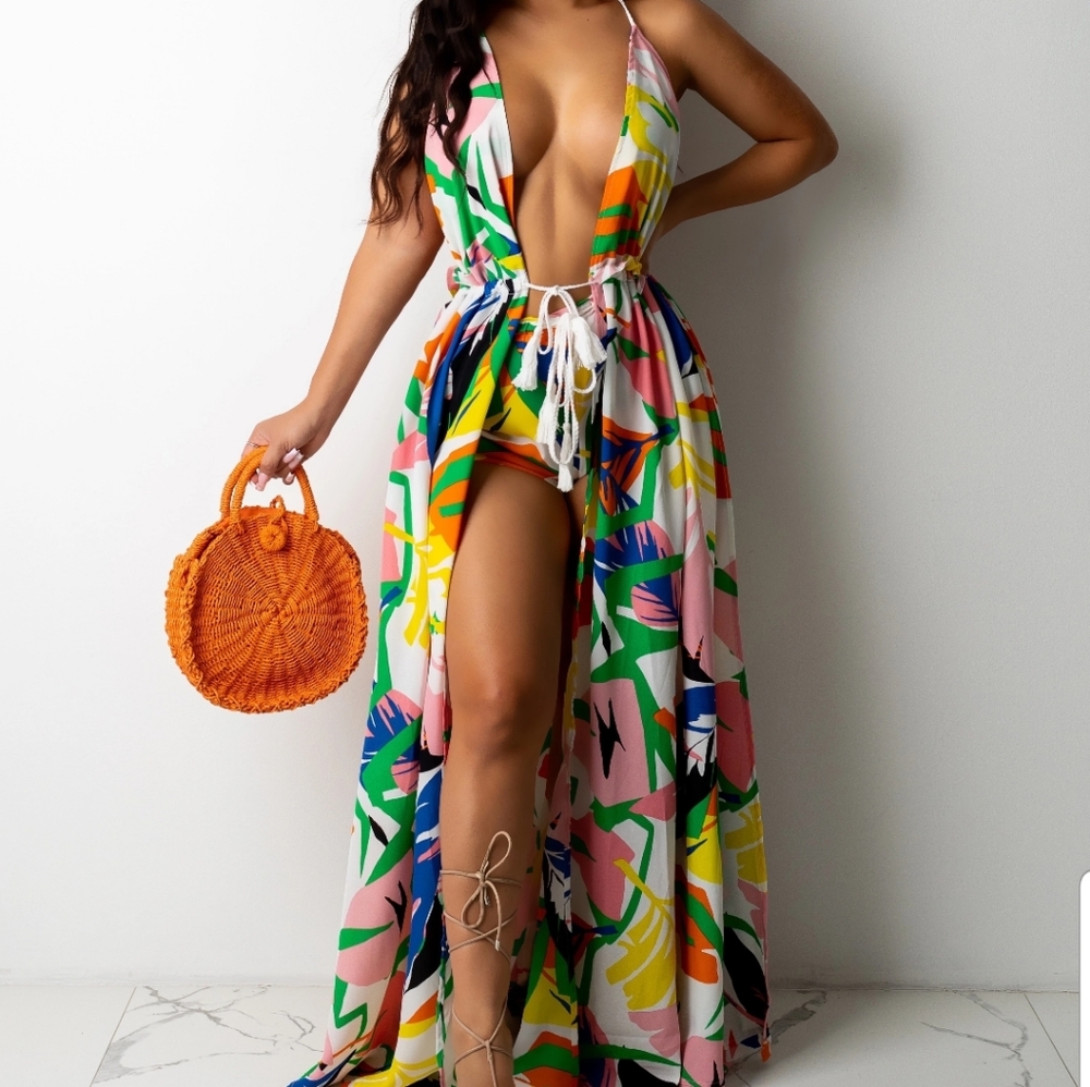 Floral short set